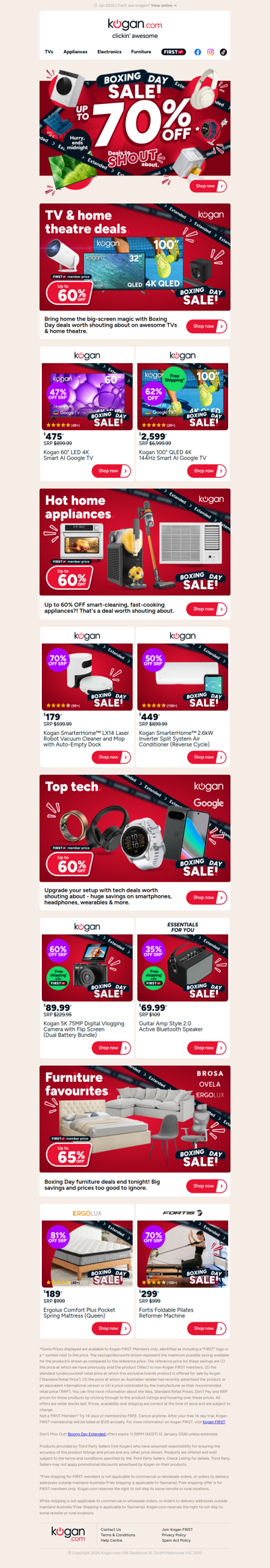 Boxing Day Sale ENDS MIDNIGHT 🚨 Hurry, save up to 70% OFF deals to shout about!