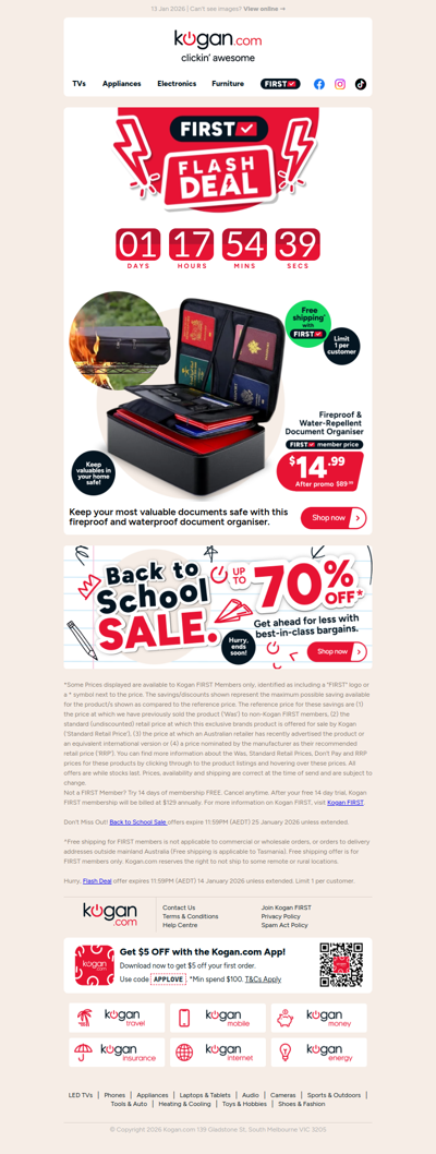 HURRY, ENDS TOMORROW 🚨 Fireproof & Water-Repellent Document Organiser ONLY $14.99 (Rising to $89.99)