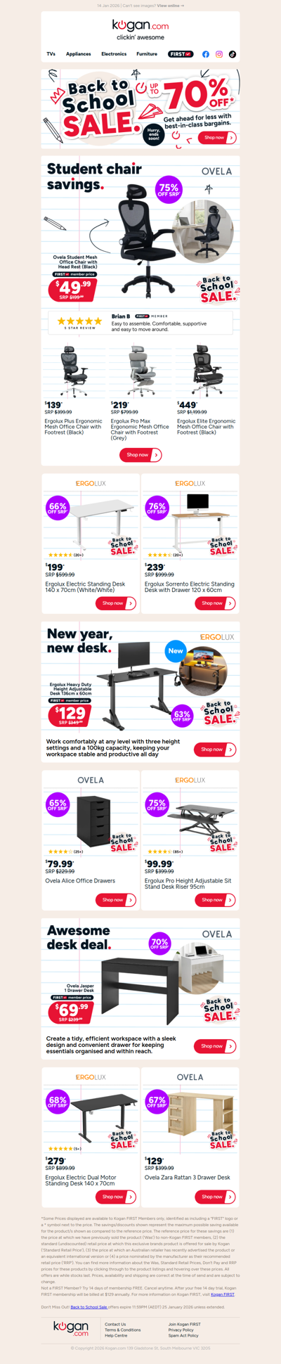 Ovela Mesh Office Chair ONLY $49.99 in our Back to School Sale (75% OFF standard retail price)