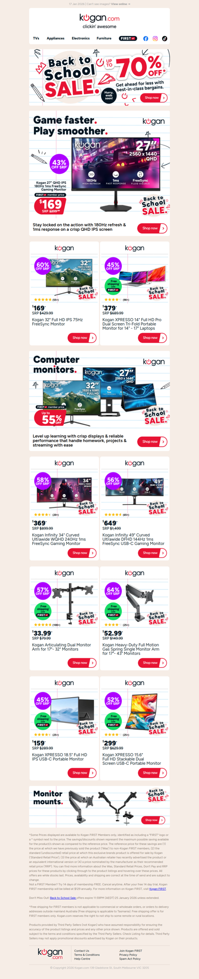 27” QHD Gaming Monitor ONLY $169 in our Back To School Sale!