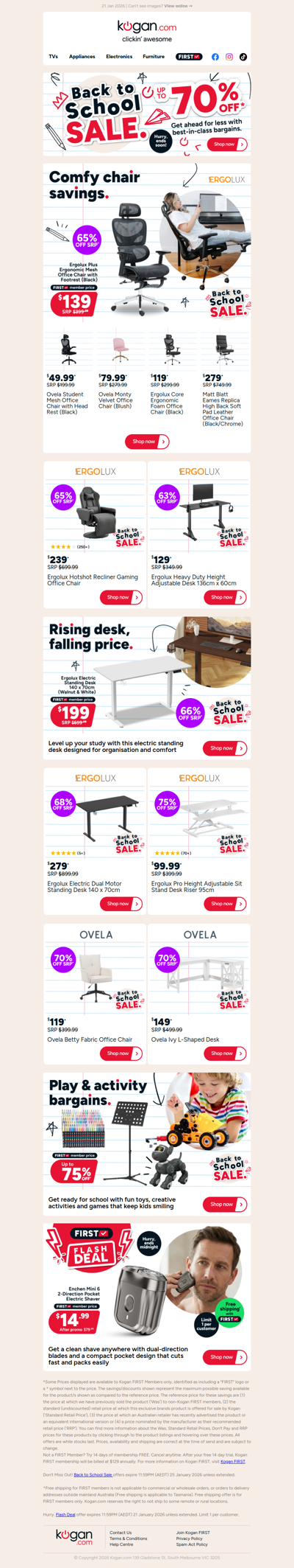 Premium comfort, unbelievable price 🔥 Ergolux Office Chair ONLY $139 (65% OFF standard retail price)