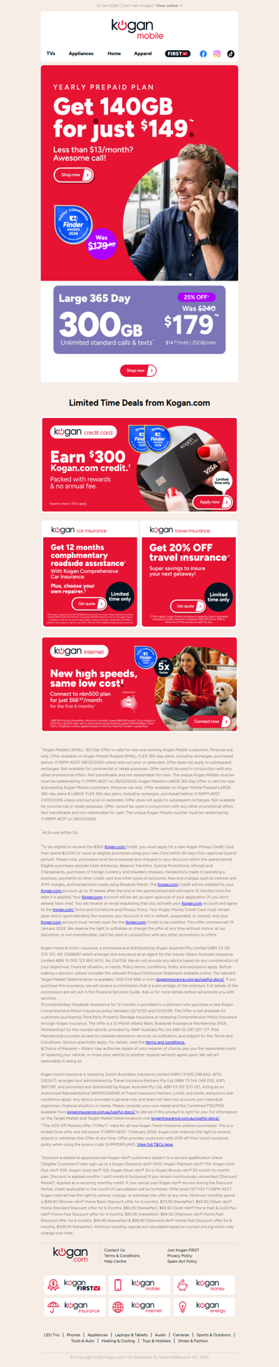 Kogan Mobile OFFER – 140GB of data for ONLY $149! 📱