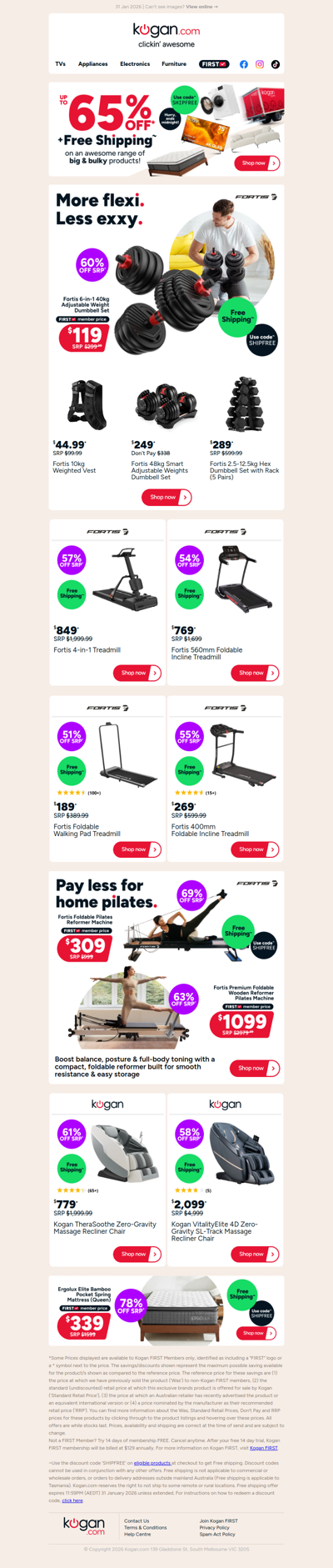 Free shipping deal 💪 6-in-1 40kg Adjustable Dumbbell Set ONLY $119 (60% OFF standard retail price)