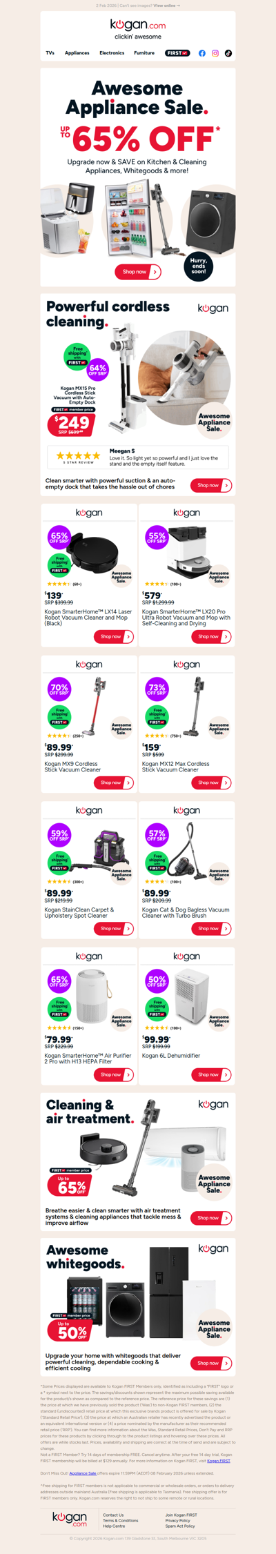 Up to 65% OFF in our Awesome Appliances Sale!💥