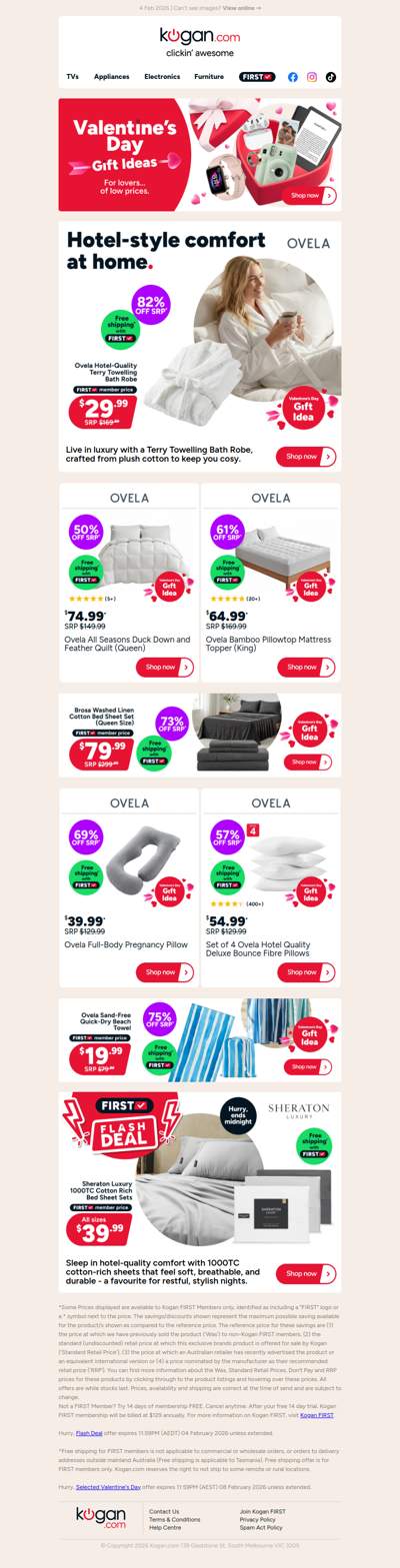 Luxury is calling 📞 ONLY $29.99 Ovela Terry Towelling Bath Robe (82% OFF standard retail price)