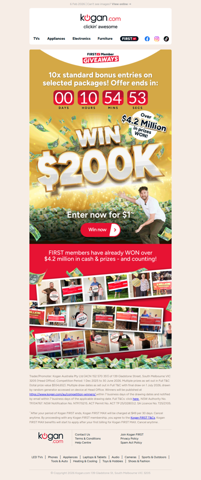 Xasd, WIN $200,000 CASH! ⚡ Hurry -  10x standard Bonus Entries ENDS TONIGHT