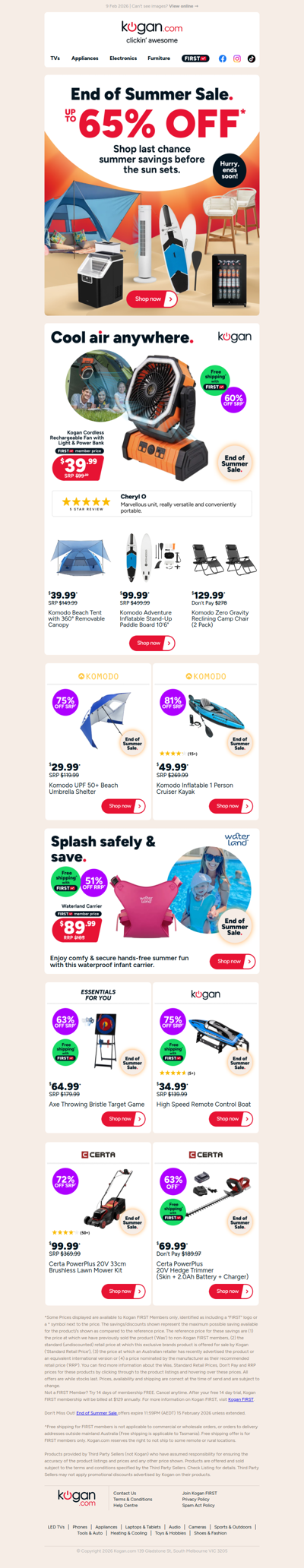 Up to 65% OFF in our End of Summer Sale! ☀️