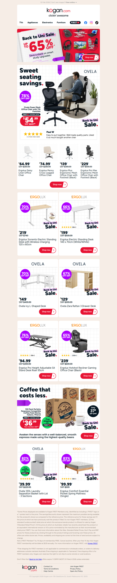 Back to Uni Sale Deal! 📚 Ovela Mesh Office Chair with Tilt Function ONLY $54.99 (that's 78% OFF standard retail price)