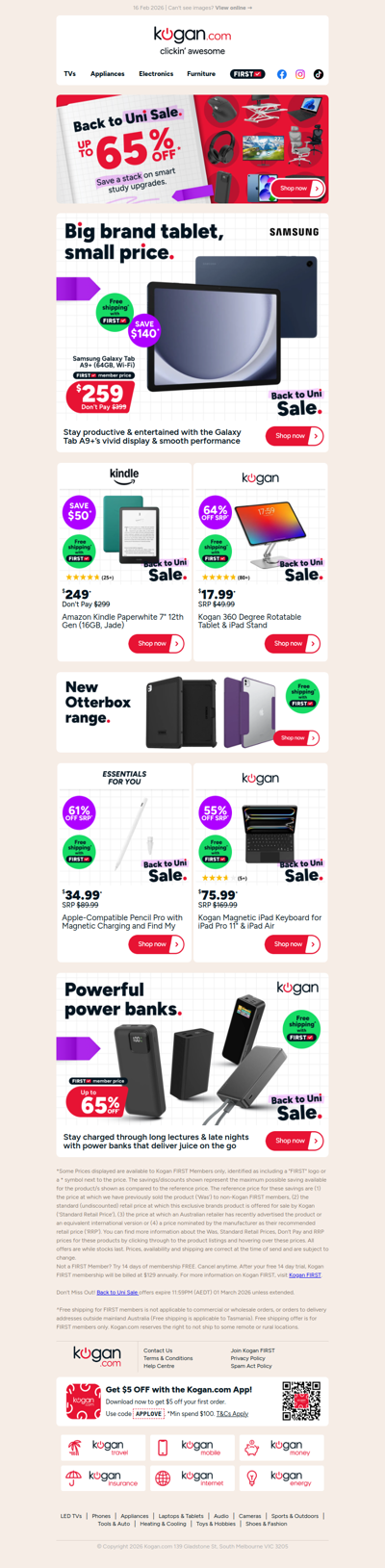 Samsung Galaxy Tab A9+ NOW $259 + free shipping!