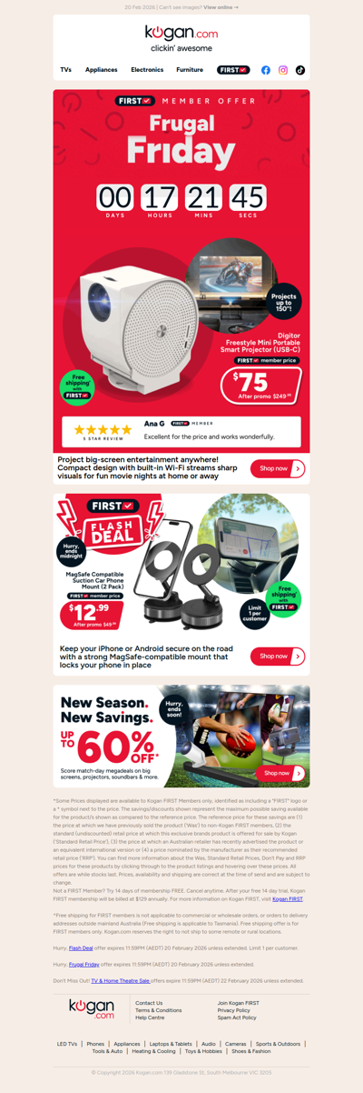 TODAY ONLY! 🚨 Portable Smart Projector ONLY $75 (Rising to $249.99)