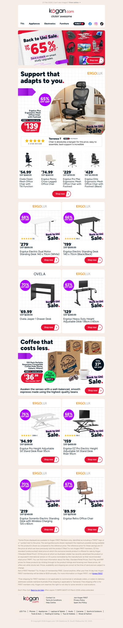 Ergonomic Office Chair ONLY $139 🔥 (65% OFF standard retail price)