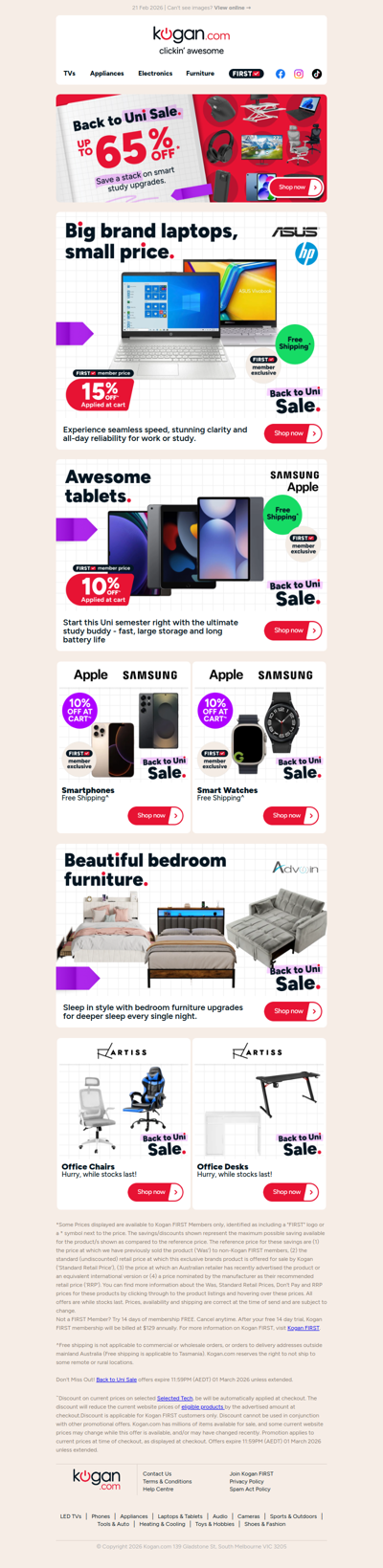 Back to Uni Savings on Big Brand Laptops, Tablets and Furniture 🔥