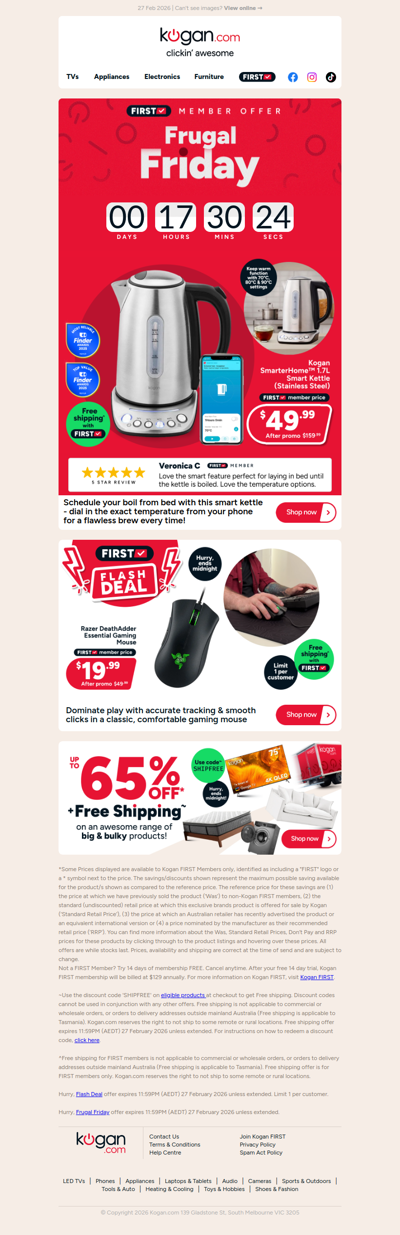 TODAY ONLY! 🚨 Kogan Smart Kettle ONLY $49.99 (Rising to $159.99)