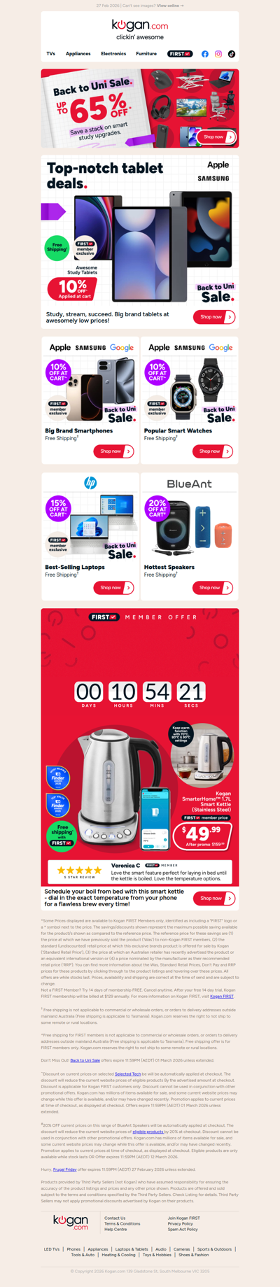 Huge Back to Uni Savings on Tablets, Laptops, Smartphones & more!