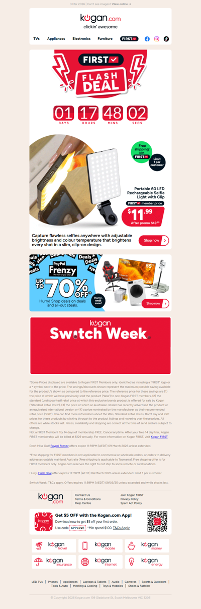 HURRY, ENDS TOMORROW 🚨 Rechargeable Selfie Light ONLY $11.99 (Rising to $49.99)