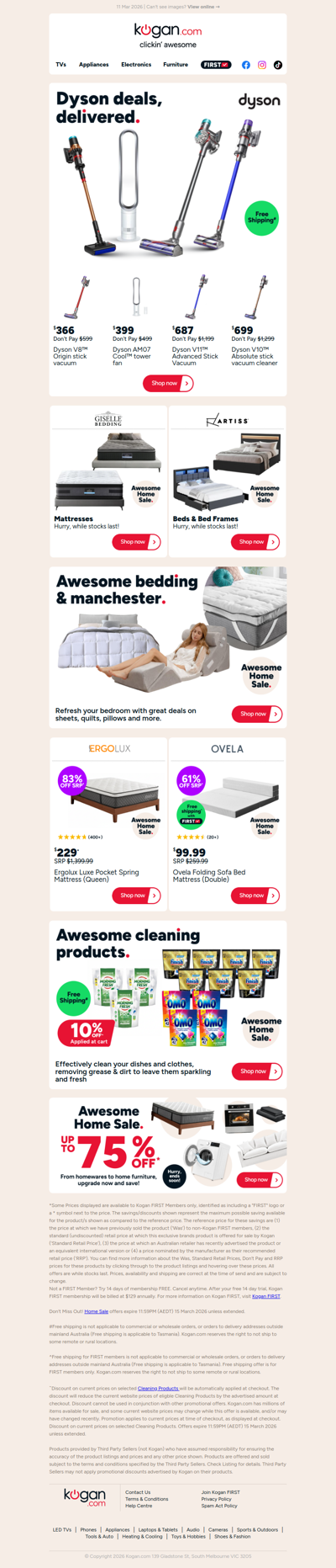 Dyson free shipping deals ❗ Dyson V8™ Origin Stick Vac ONLY $366 + free shipping