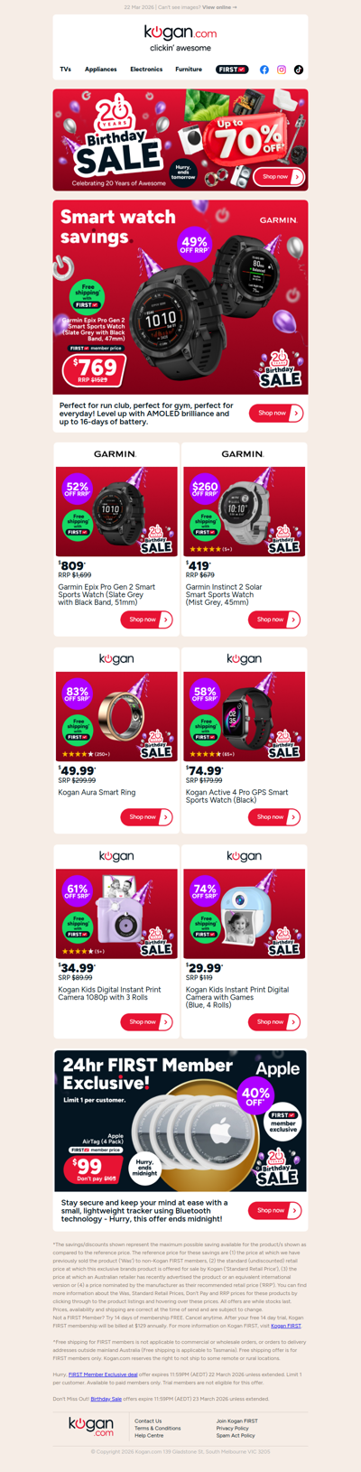 Run Club Upgrade 🔥 Garmin Epix Pro Gen 2 NOW $769 (49% OFF RRP)