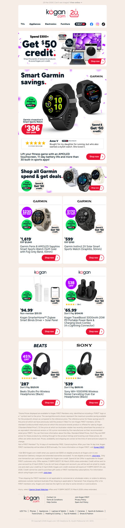 Garmin Bargain 🔥 Vivoactive 5 ONLY $396 + get $50 credit!