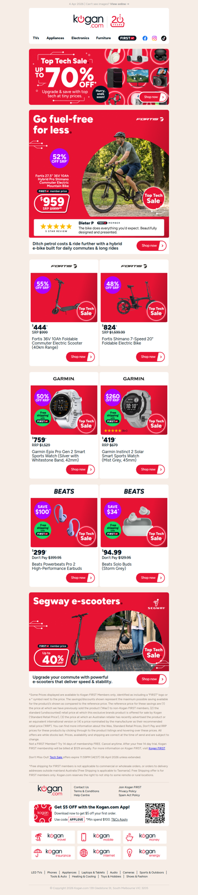 Tech Sale Deal ⚡ Fortis 36V Electric Mountain Bike NOW $959 (52% OFF standard retail price)