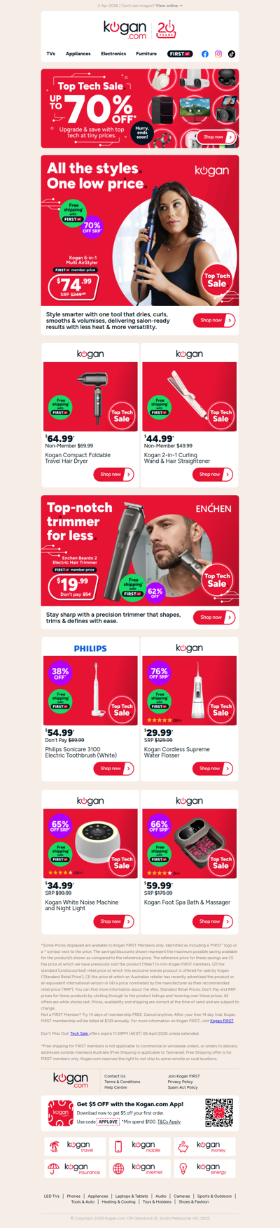 6-in-1 Multi AirStyler ONLY $74.99 + free shipping (70% OFF standard retail price)