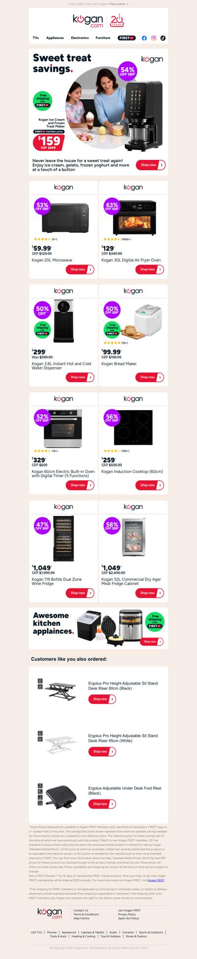 Sweet Treat Deal 🍧 Kogan Ice Cream Maker ONLY $159! (54% OFF standard retail price)