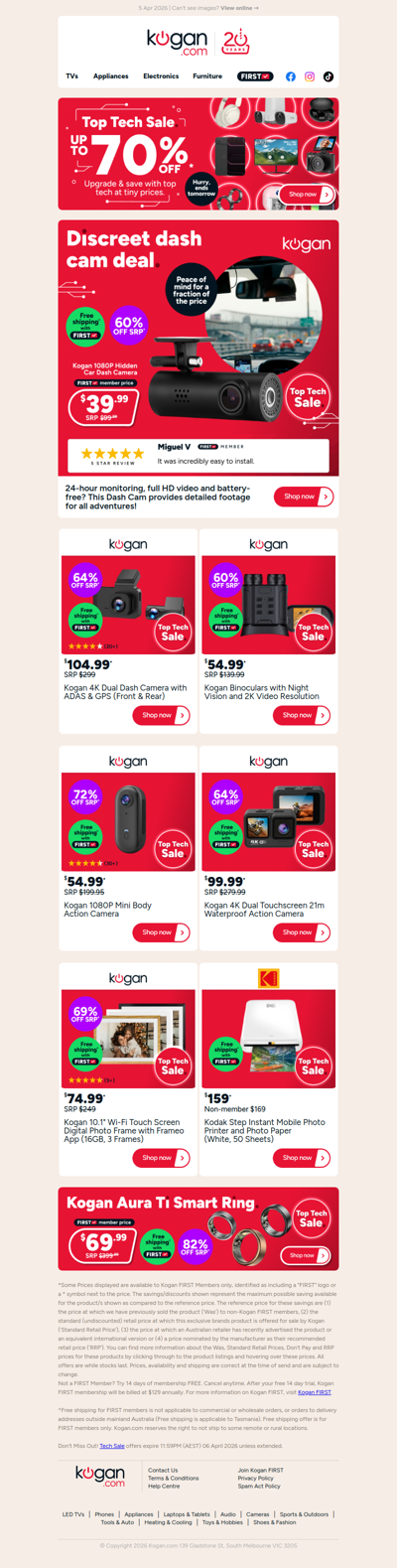 Car Safety Essential 🚗 Kogan Dash Cam ONLY $39.99 (60% OFF standard retail price)