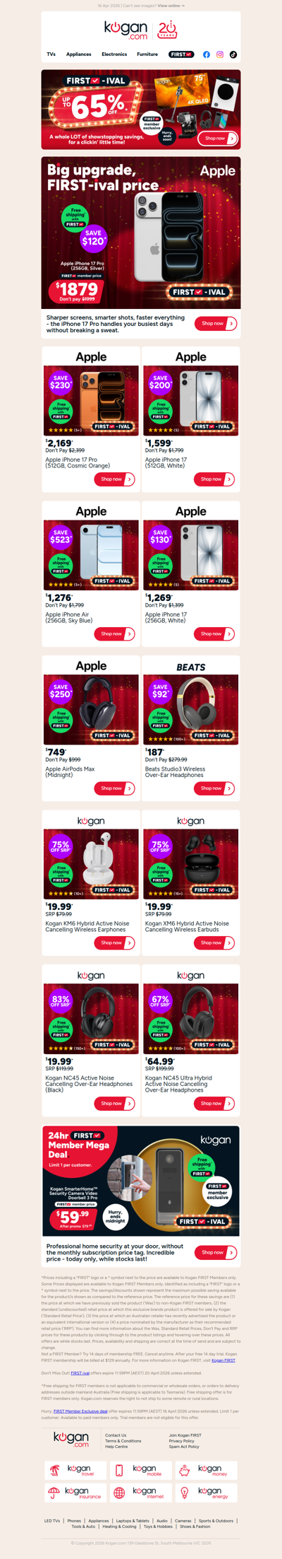 Your next iPhone upgrade 📱 Unmissable FIRST-ival deals on the iPhone 17 range!