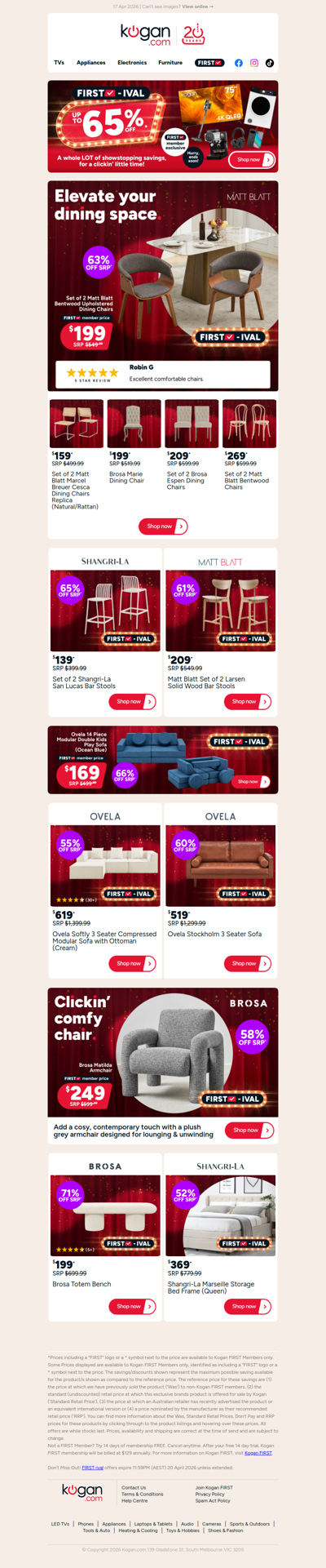 FIRST-ival deal 🔥 Set of 2 Bentwood Dining Chairs ONLY $199 (63% OFF standard retail price)