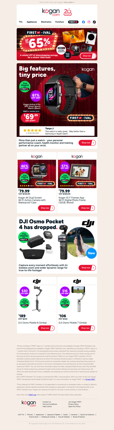 Active 4 Pro GPS Smart Watch ONLY $69.99 (61% OFF standard retail price)