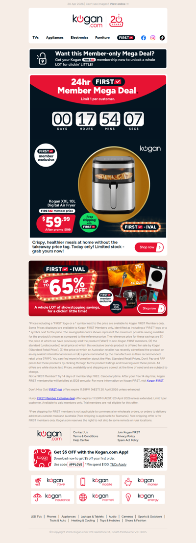 TODAY ONLY 🚨 10L Air Fryer NOW $59.99 (Rising to $199 Tomorrow) FIRST Member Exclusive 😎