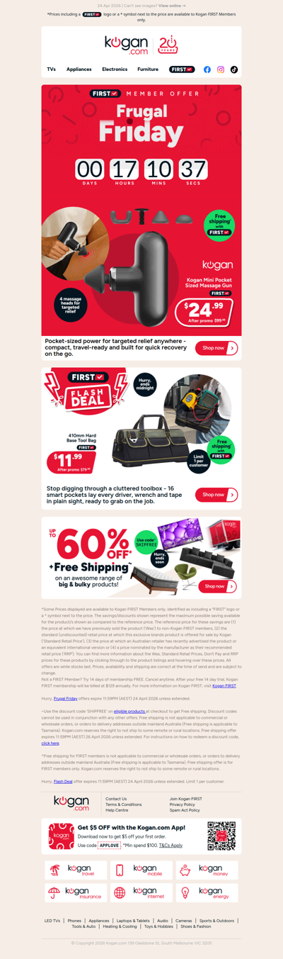 TODAY ONLY! 🚨 Pocket Sized Massage Gun NOW $24.99 (Rising to $99.99)