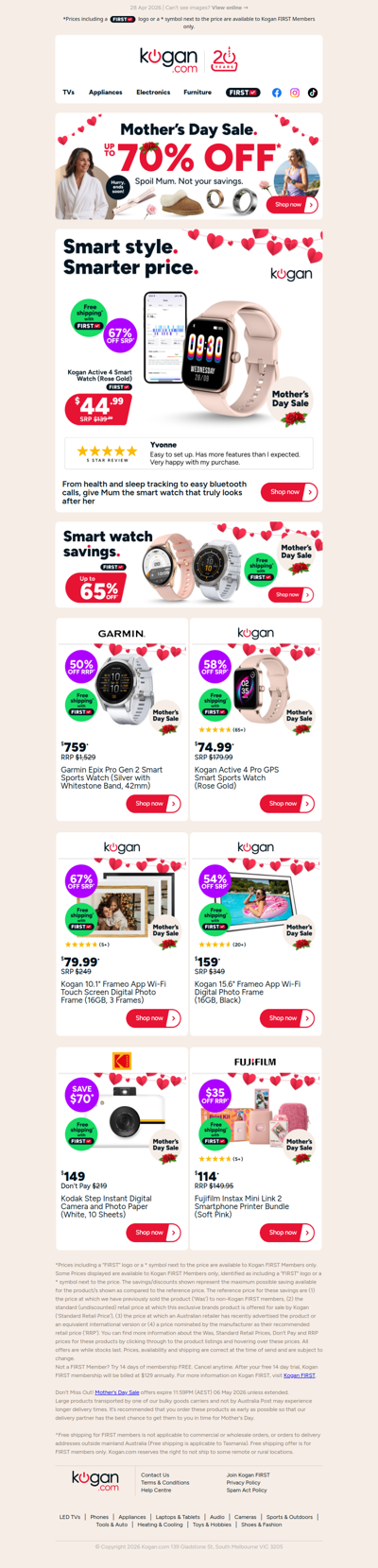 Mum-worthy upgrades⚡Active 4 Smart Watch ONLY $44.99 (67% OFF standard retail price)