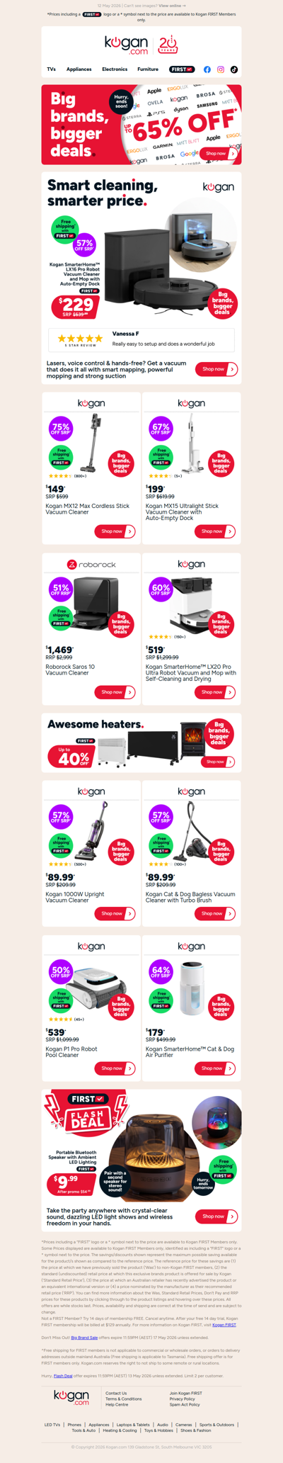 SmarterHome™ LX16 Pro Robot Vac & Mop ONLY $229 (57% OFF standard retail price)