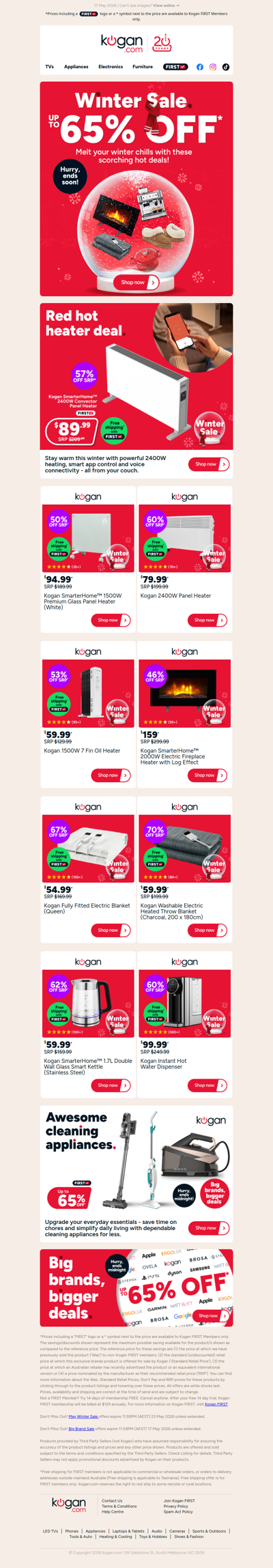 Up to 65% OFF in our Winter Sale on NOW! ❄️