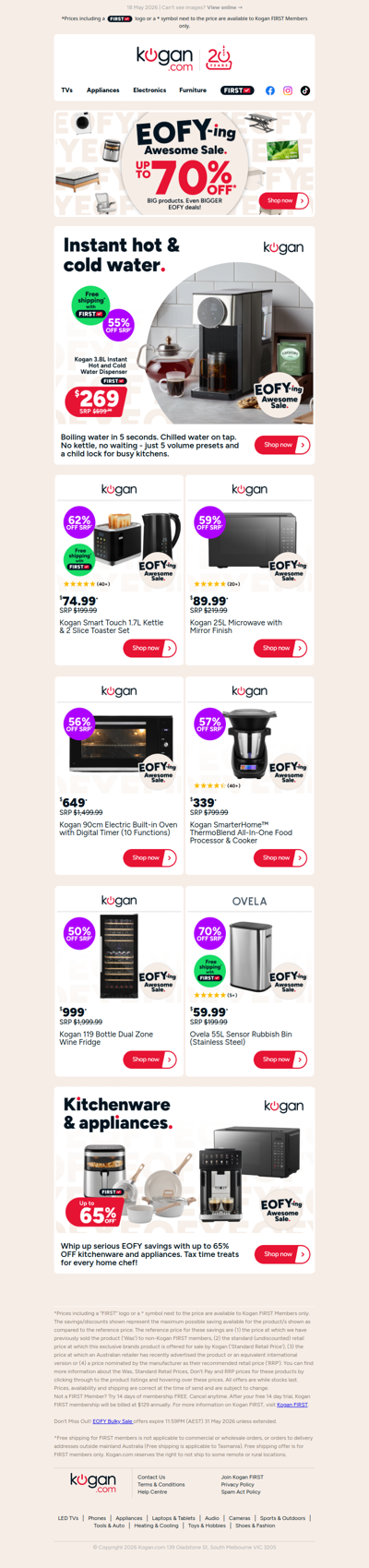 Instant deal 💧 Instant Hot and Cold Water Dispenser ONLY $269 (55% OFF standard retail price)