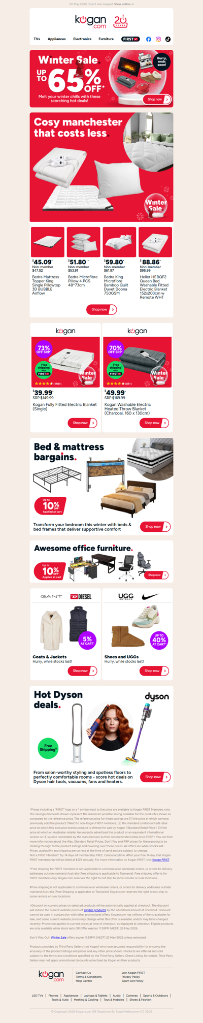 Up to 65% OFF in our Winter Sale & cosy manchester deals inside!