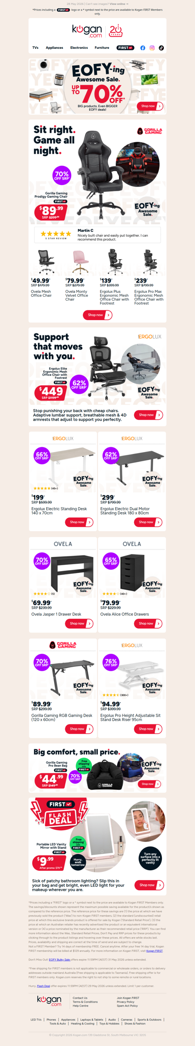 Your next gaming chair is UNDER $90 in our EOFY Sale 🤯 (70% OFF standard retail price)