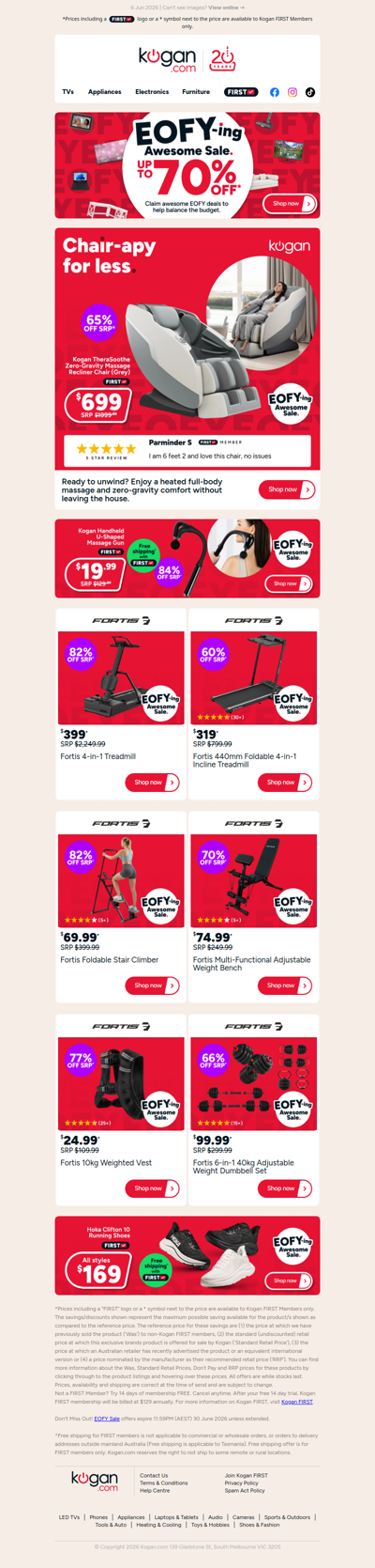 EOFY Luxury ✨ Zero-Gravity Massage Chair NOW $699! (65% OFF standard retail price)