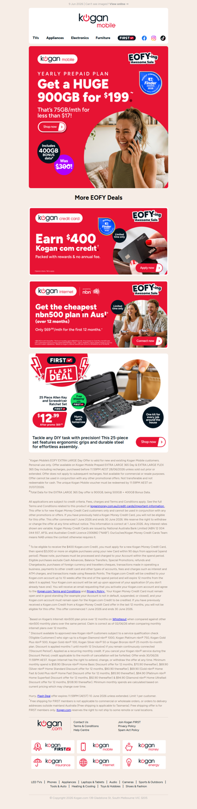 EOFY Sale: 900GB yearly prepaid plan for just $199!~ 🤯