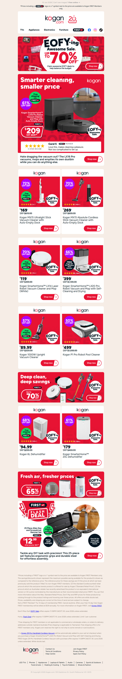 EOFY Deal 🔥 ONLY $209 for this SmarterHome™ Auto-Empty Robot Vac and Mop (61% OFF standard retail price)