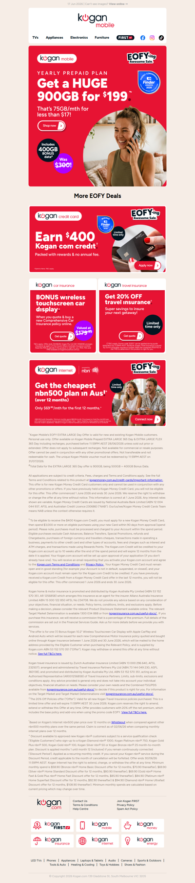 EOFY Sale: 900GB yearly prepaid plan for just $199!~ 🤯