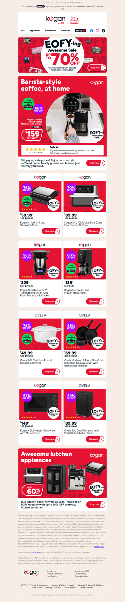 Rise & Grind This EOFY ☕ ONLY $159 for this Espresso Coffee Machine (68% OFF standard retail price)