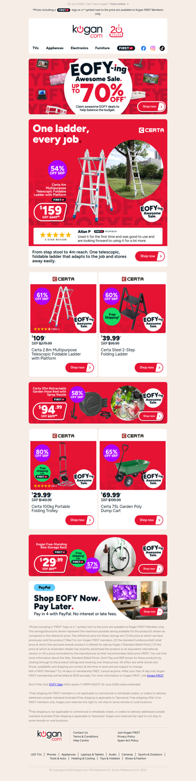 EOFY DIY 🛠️ Certa 4m Multipurpose Foldable Ladder ONLY $159! (54% OFF standard retail price)