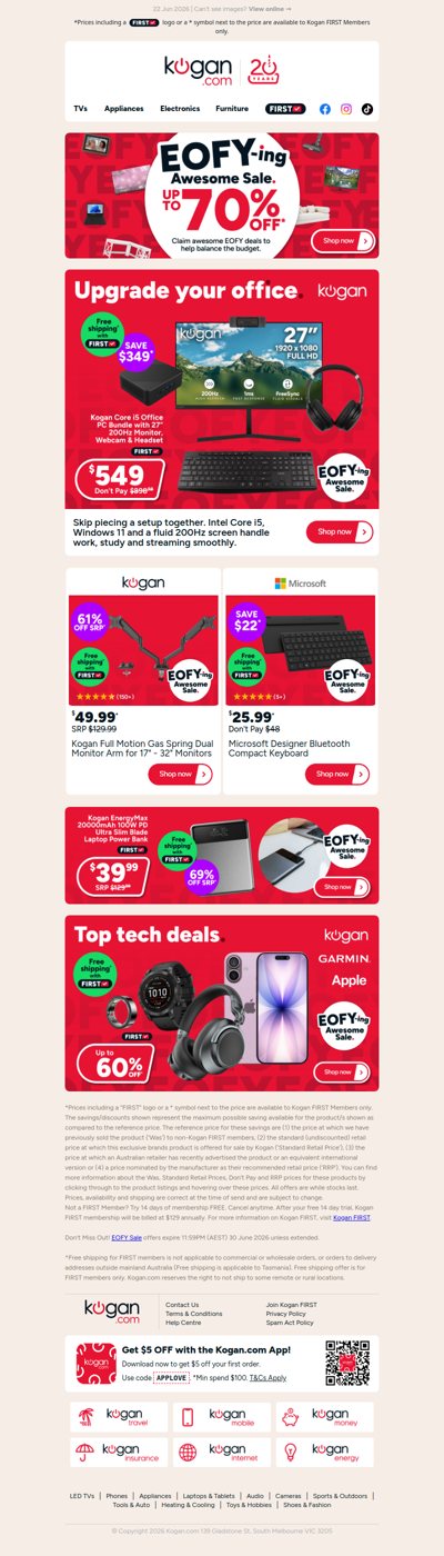 EOFY WFH Upgrade 🔥 Office PC Bundle with 27” Monitor, PC, Webcam & Headset NOW $549 (Save $349)