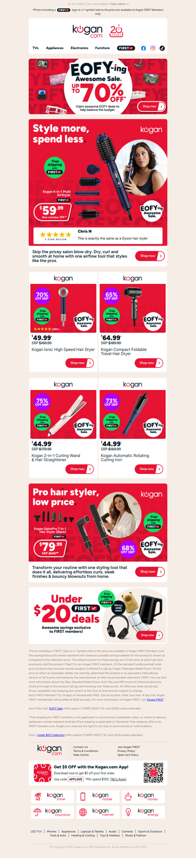 EOFY deal 🔥 6-in-1 Multi AirStyler ONLY $59.99 + free shipping