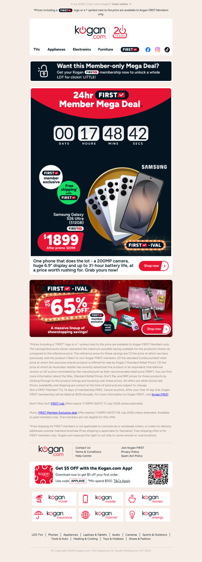 TODAY ONLY! 🚨 Samsung Galaxy S26 Ultra (512GB) NOW $1,899 (Rising to $2,099 tomorrow) FIRST Member Exclusive 😎