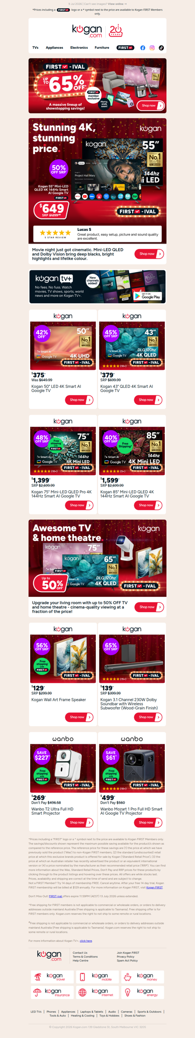 FIRST-ival TV Deal 📺 55