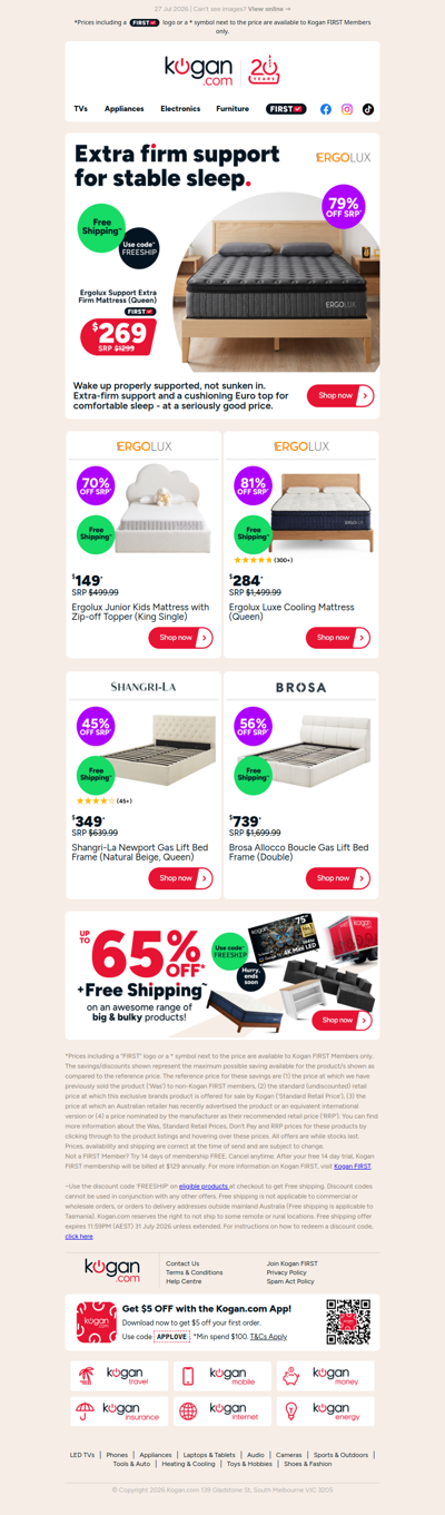 Free Shipping Mattress Deal 🚚 ONLY $269 for this Extra Firm Queen Mattress (79% OFF standard retail price)