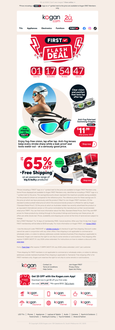 HURRY, ENDS TOMORROW 🚨 Anti-Fog Polarised Swimming Goggles ONLY $11.99! (Rising to $79.99)