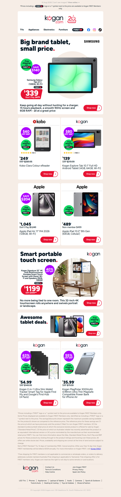 Samsung Tablet Savings 🔥 ONLY $339 + free shipping for this Galaxy Tab A11+ (128GB, Wi-Fi)